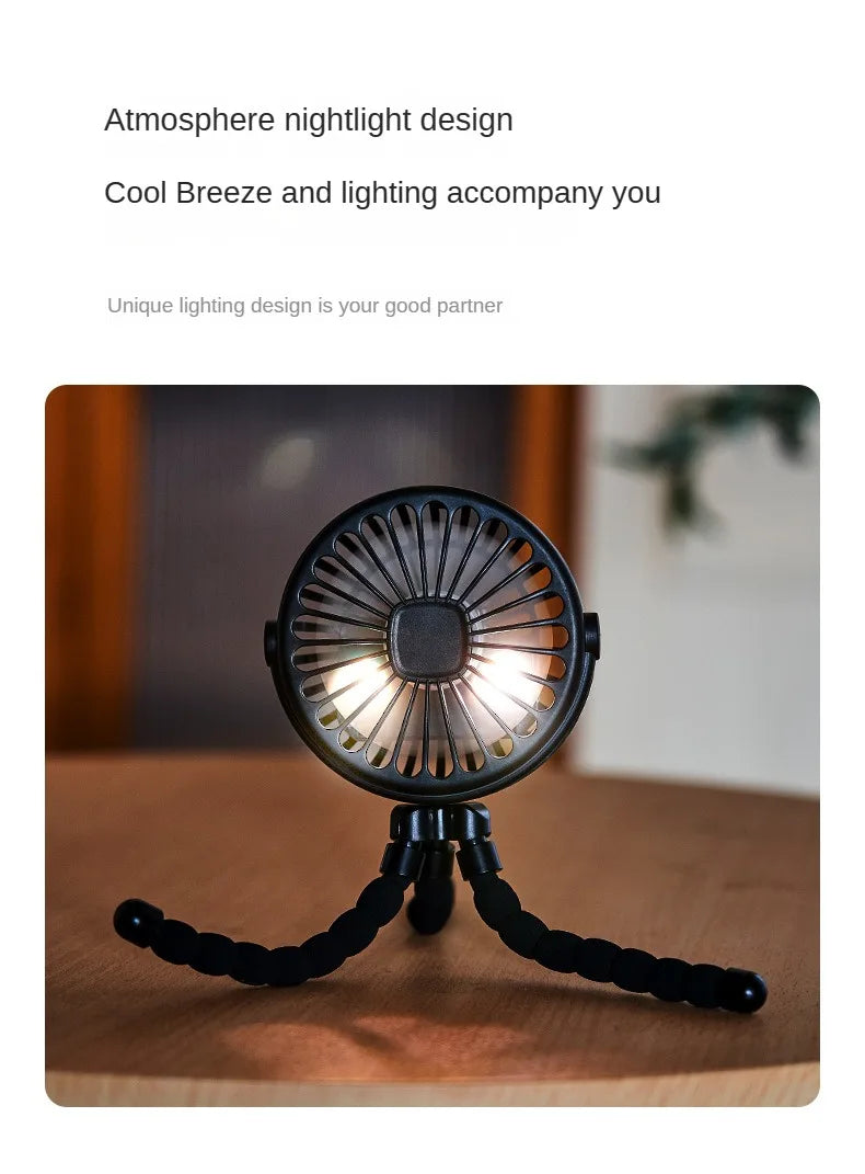 Fan for Cart Stroller Fans Portable Outdoor Fan Clip On for Baby 600mAh USB Rechargeable Handheld Electric Fan for Home 3 Speeds