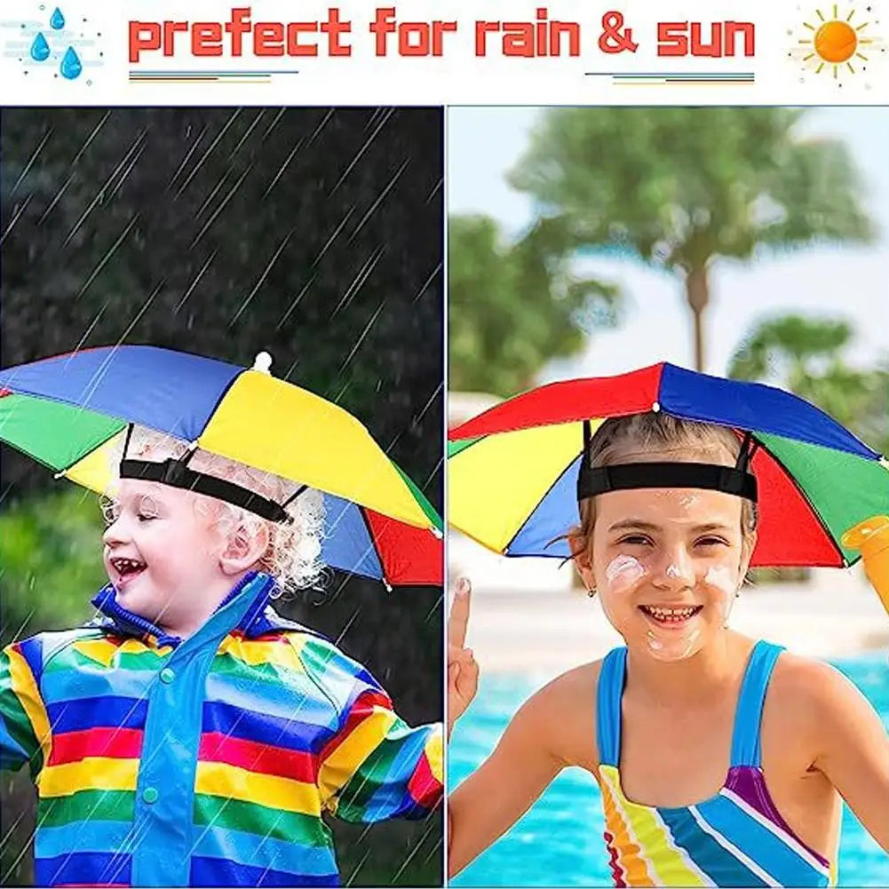 Foldable Outdoor Umbrella Hat Women Men Fishing Headwear Waterproof Hat Head Cap Cap Camping Headwear Beach Sun S2F9