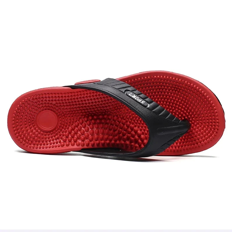 Massage Flip Flops for Men Summer Breathable Beach Shoes Sandals 46 Men Luxury Flip Flops Breathable Plus Big Size Men Slippers