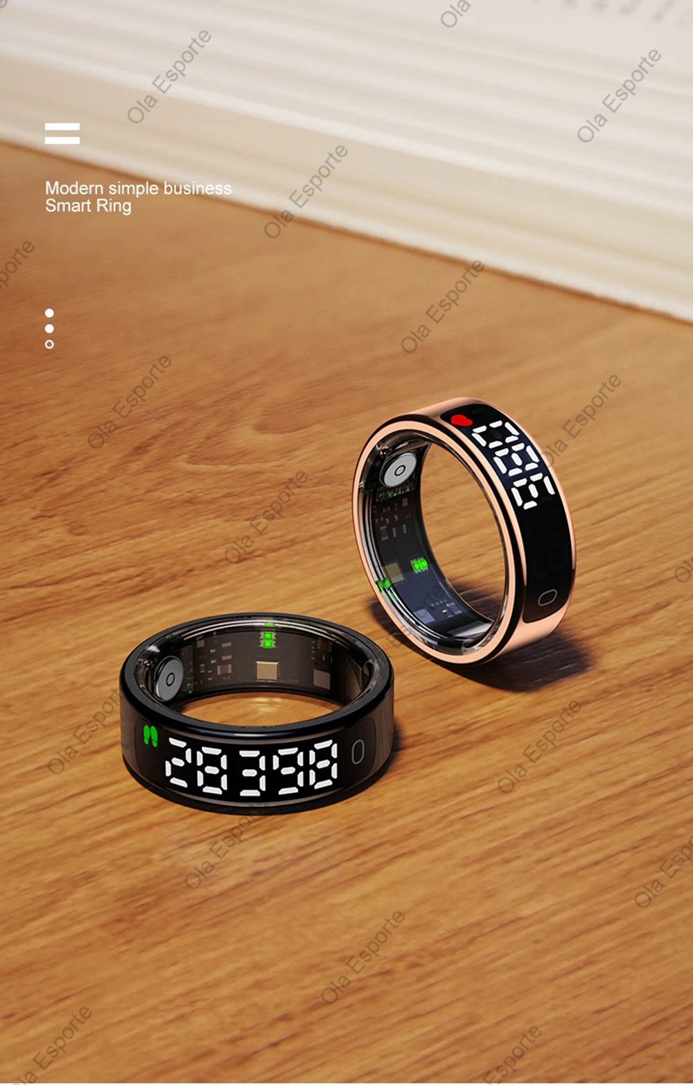 2026 Smart Ring Display Screen and Touch, Wireless Charging,Smart Control,Health Manager,5ATM Waterproof For Men Women New Rings