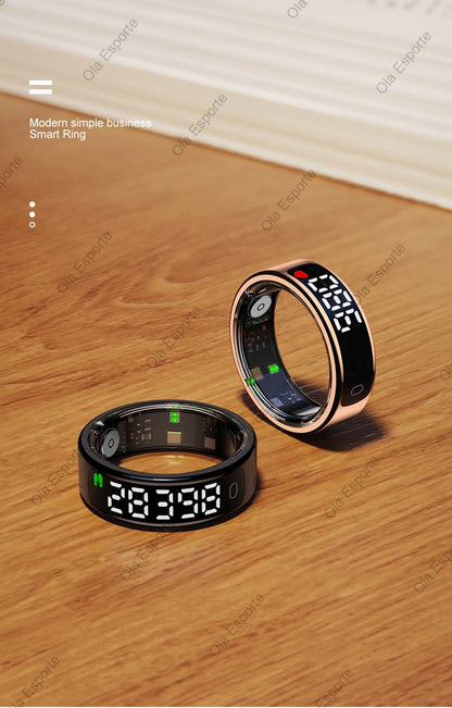 2026 Smart Ring Display Screen and Touch, Wireless Charging,Smart Control,Health Manager,5ATM Waterproof For Men Women New Rings