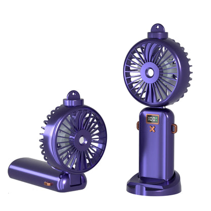 Mini Handheld Small Fan Portable Desk Misting Fan USB Rechargeable Portable Small Air Cooler Cooling Spray Humidifier Fan