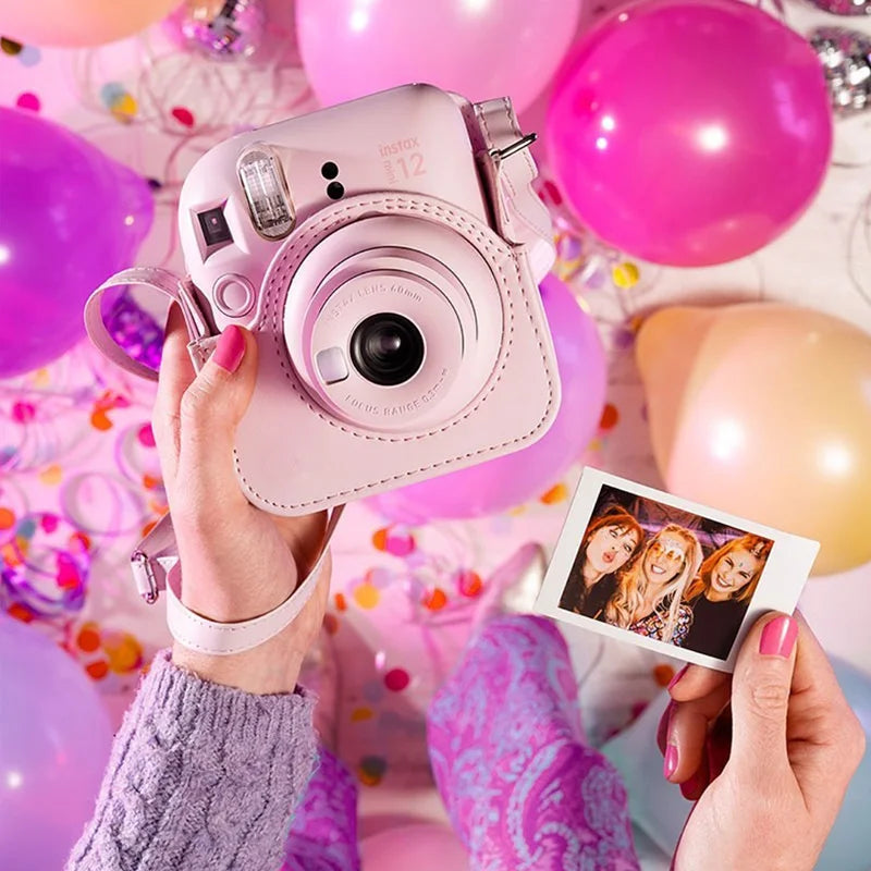 Genuine Fujifilm Instax Mini 12 Instant Camera With 20 Sheets Mini Film Paper Camera Shoulder Strap Bag Accessories Gift Suit