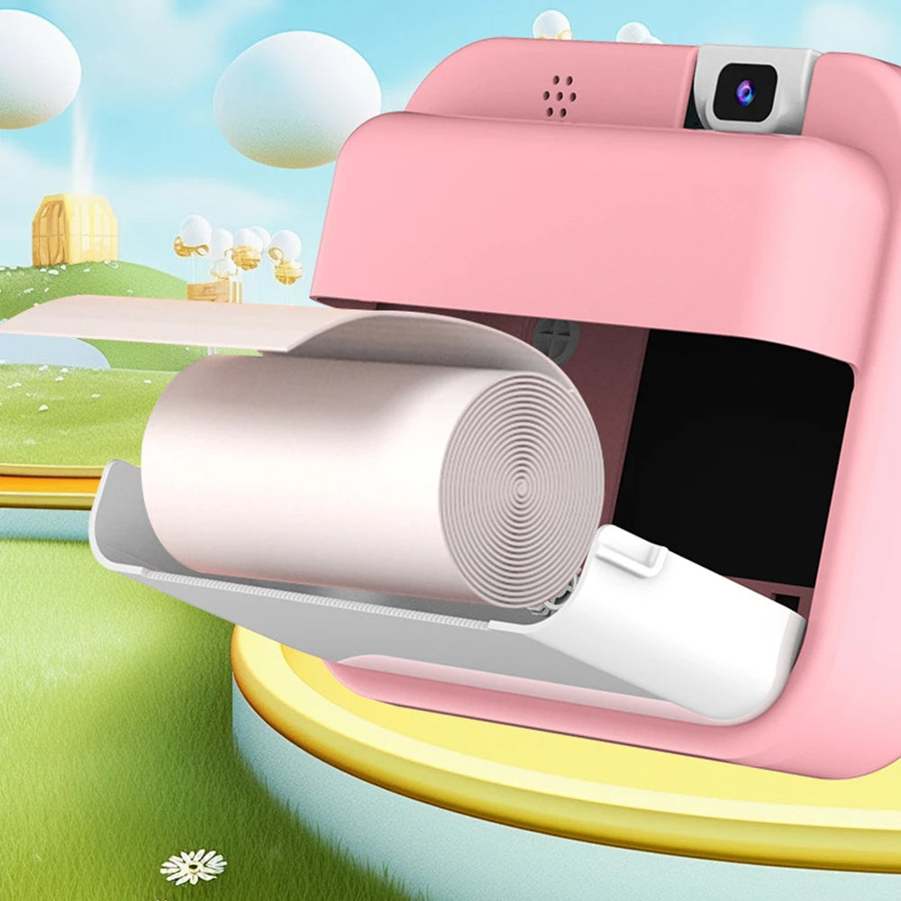 Children Digital Camera Photography Instant Print Camera for Kids Thermal Print Camera Photo Printing Video Toys With 32G Card