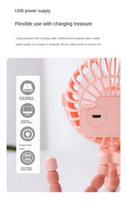 Fan for Cart Stroller Fans Portable Outdoor Fan Clip On for Baby 600mAh USB Rechargeable Handheld Electric Fan for Home 3 Speeds