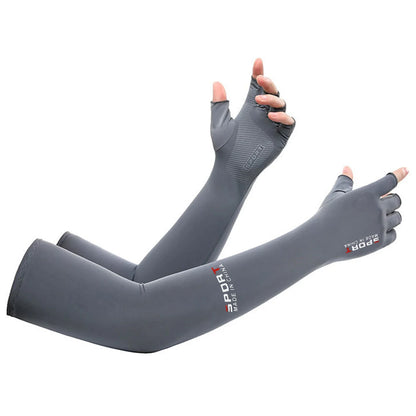 Summer Anti-UV Cooling ‌Ice Silk Arm Sleeves Breathable Stretchy Cover UV Protection Sun Sleeves for Cycling Running Sports