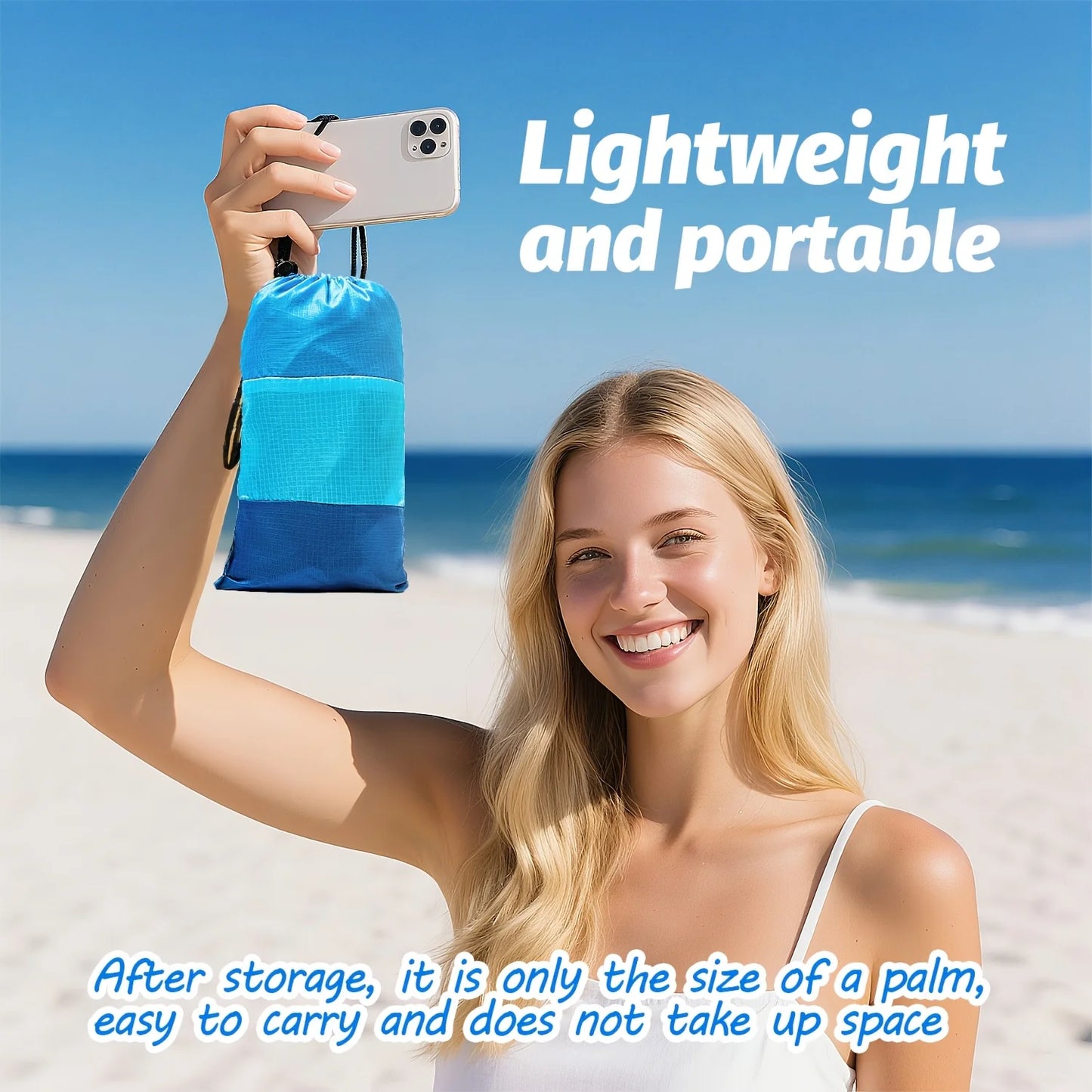 Portable Beach Towel No Sand Quick Drying Camping Mat Waterproof Oversized Beach Mat Travel Camping Picnic