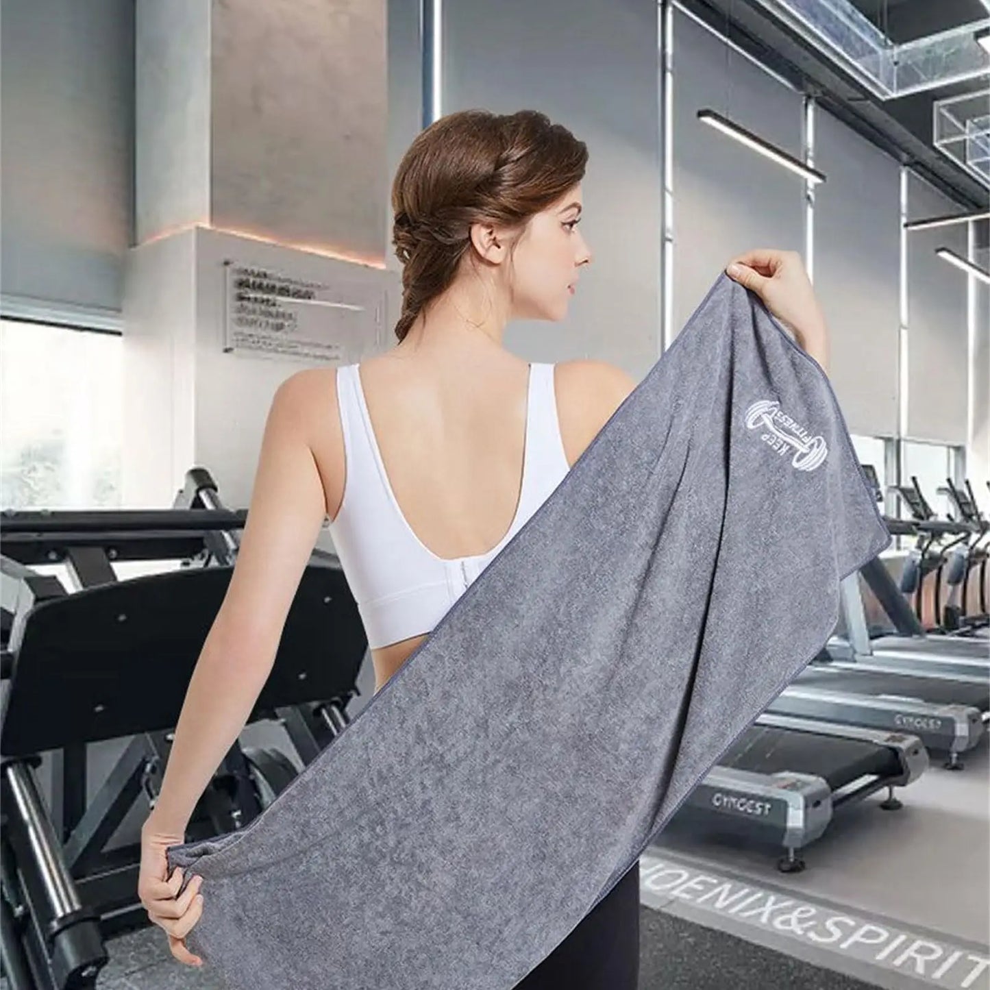 42*95cm Microfiber Gym Yoga Exercise Swimming Fitness Towel Fast Drying Cooling Towel Beach Running Body Non-slip Sports Sweat