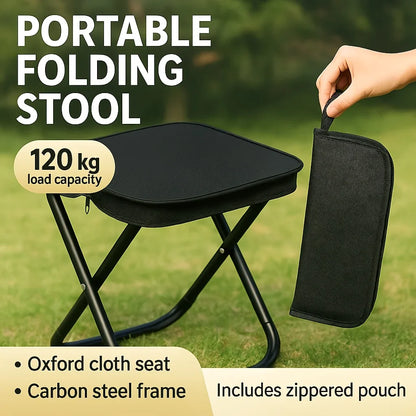 Foldable Backpack Stool Portable Folding Stool With Carry Bag Lightweight Mini Easy Carry Outdoor Chair For Travel For Travel