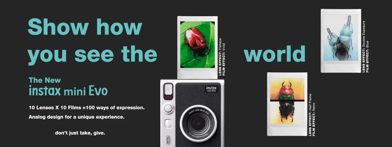 Original Fujifilm Instax Mini Evo Camera Fuji Instant Camera Smartphone Photos Print Camera Optional White Film 20/40 sheets