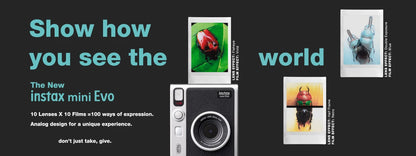 Original Fujifilm Instax Mini Evo Camera Fuji Instant Camera Smartphone Photos Print Camera Optional White Film 20/40 sheets