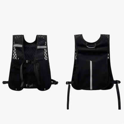Biking Running Storage Vest Backpack Lightweight Running Vest Reflective Hydration Water Chest Pack Phone Storage Pocket