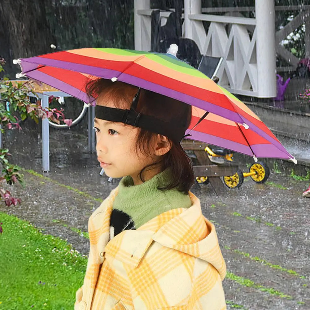 Foldable Outdoor Umbrella Hat Women Men Fishing Headwear Waterproof Hat Head Cap Cap Camping Headwear Beach Sun S2F9