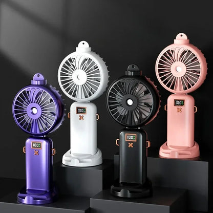Mini Handheld Small Fan Portable Desk Misting Fan USB Rechargeable Portable Small Air Cooler Cooling Spray Humidifier Fan