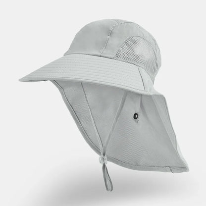 Kids Sun Hat with Neck Flap UV Protection Summer Toddler Beach Hat Unisex Ponytail Hat Wide Brim Fishing Hat