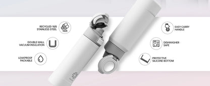 Fjbottle Magnetic Thermos Stainless Steel Sports Water Bottle with Magnetic Phone Holder Bouncing cover Insulation Cup