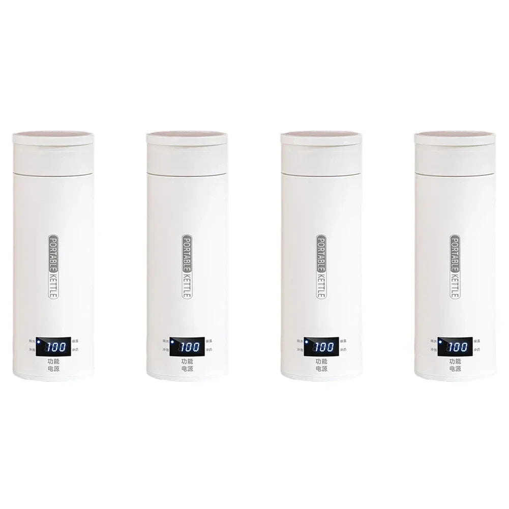 450ML Electric Kettles Portable Tea Coffee Kettle Travel Boil Water Thermal Cup Anti-Scald Water Bottle English Menu