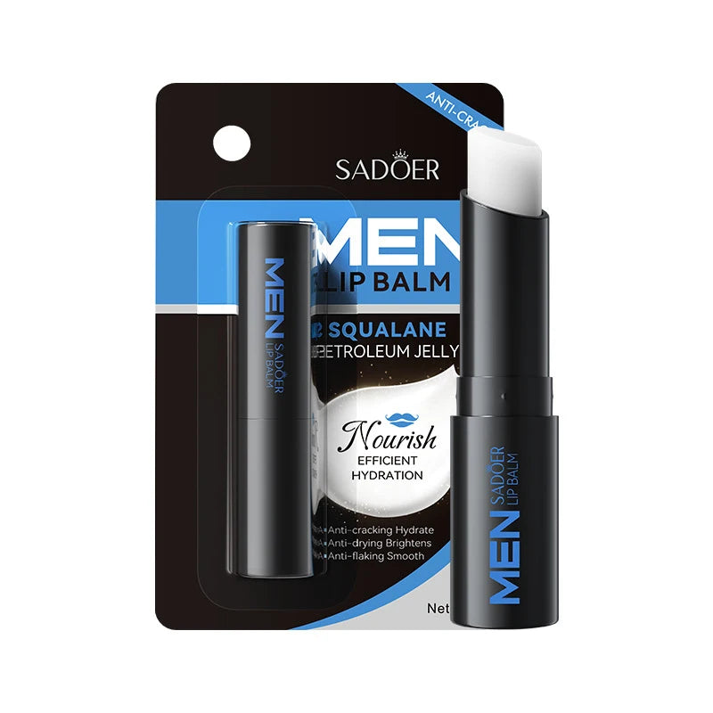 SADOER Men's Shark Grass Vaseline Lip Balm for Autumn and Winter to improve dryness,Beihu Moisturizing Hydrating Lip Balm