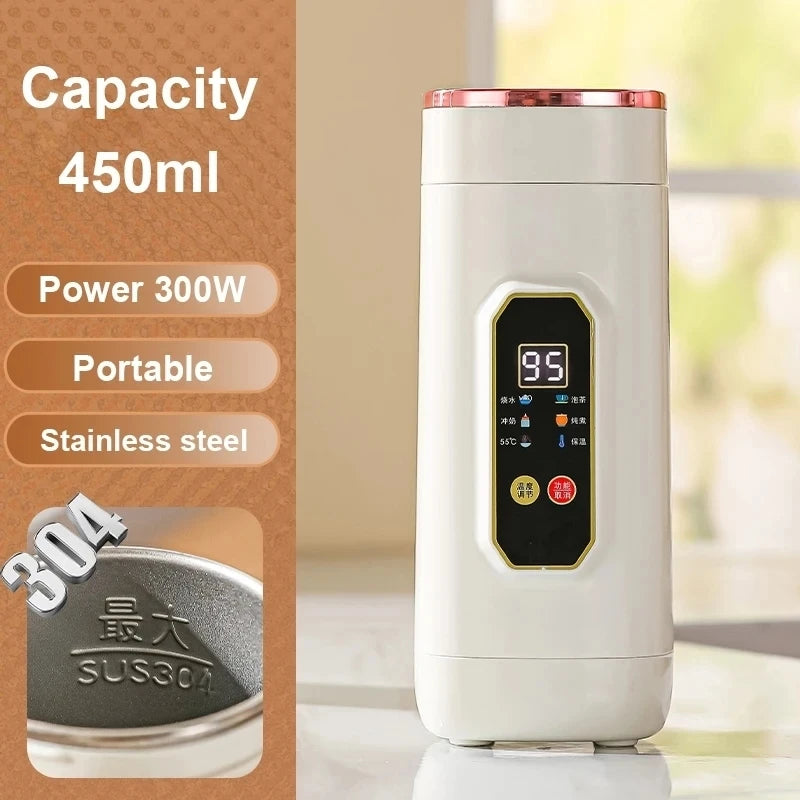 220V Electric Hot Kettle Portable Travel Heating Cup Multifunction Boiled Water Pot Smart Teapot Adjustable Temperature Kettle