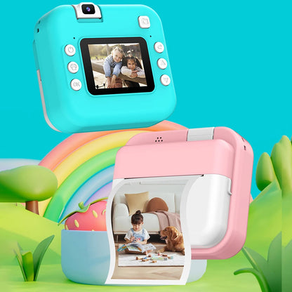 Children Digital Camera Photography Instant Print Camera for Kids Thermal Print Camera Photo Printing Video Toys With 32G Card