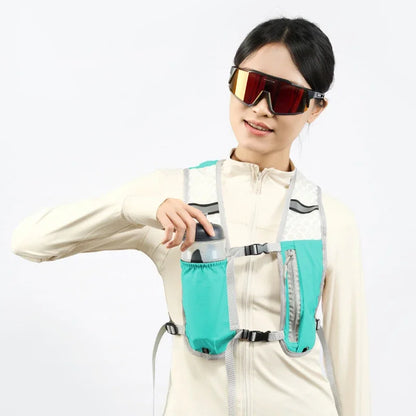 Biking Running Storage Vest Backpack Lightweight Running Vest Reflective Hydration Water Chest Pack Phone Storage Pocket