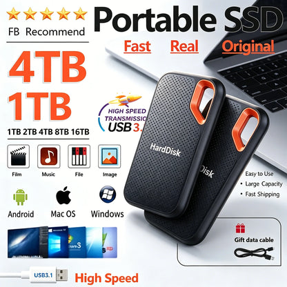 Ultra Thin Solid State Hard Drive 2tb Brings Comfortable Use 1tb SSD Meets Light Demands and 4tb Massive Media Resources Easily