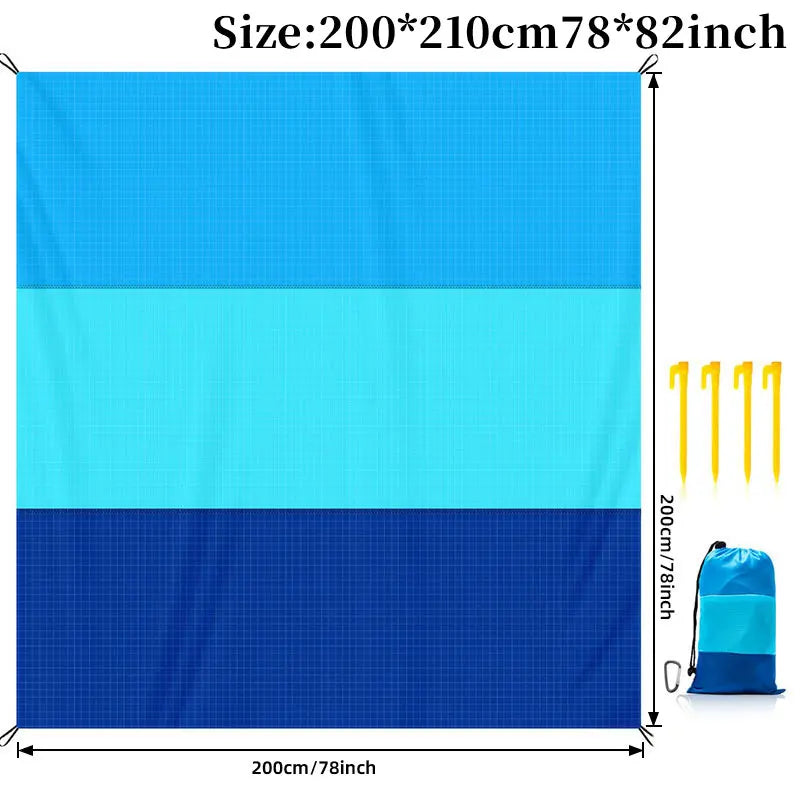 Portable Beach Towel No Sand Quick Drying Camping Mat Waterproof Oversized Beach Mat Travel Camping Picnic