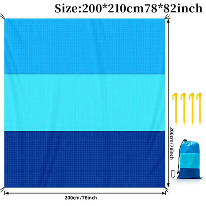 Portable Beach Towel No Sand Quick Drying Camping Mat Waterproof Oversized Beach Mat Travel Camping Picnic