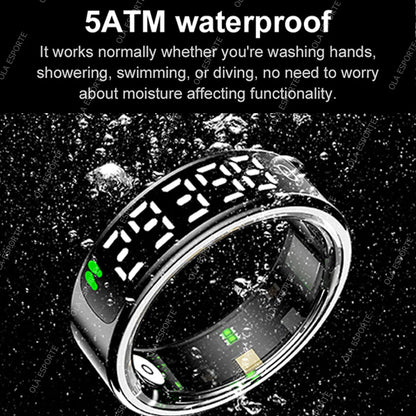 2026 Smart Ring Display Screen and Touch, Wireless Charging,Smart Control,Health Manager,5ATM Waterproof For Men Women New Rings