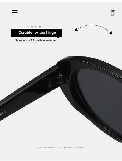 Small Oval Sunglasses for Women's Vintage Design Sun glasses Shades Female Sexy Retro Punk Men Sunglass Outdoor Trendy Eyewear