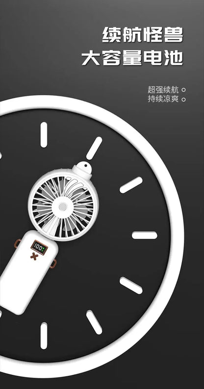 Mini Handheld Small Fan Portable Desk Misting Fan USB Rechargeable Portable Small Air Cooler Cooling Spray Humidifier Fan