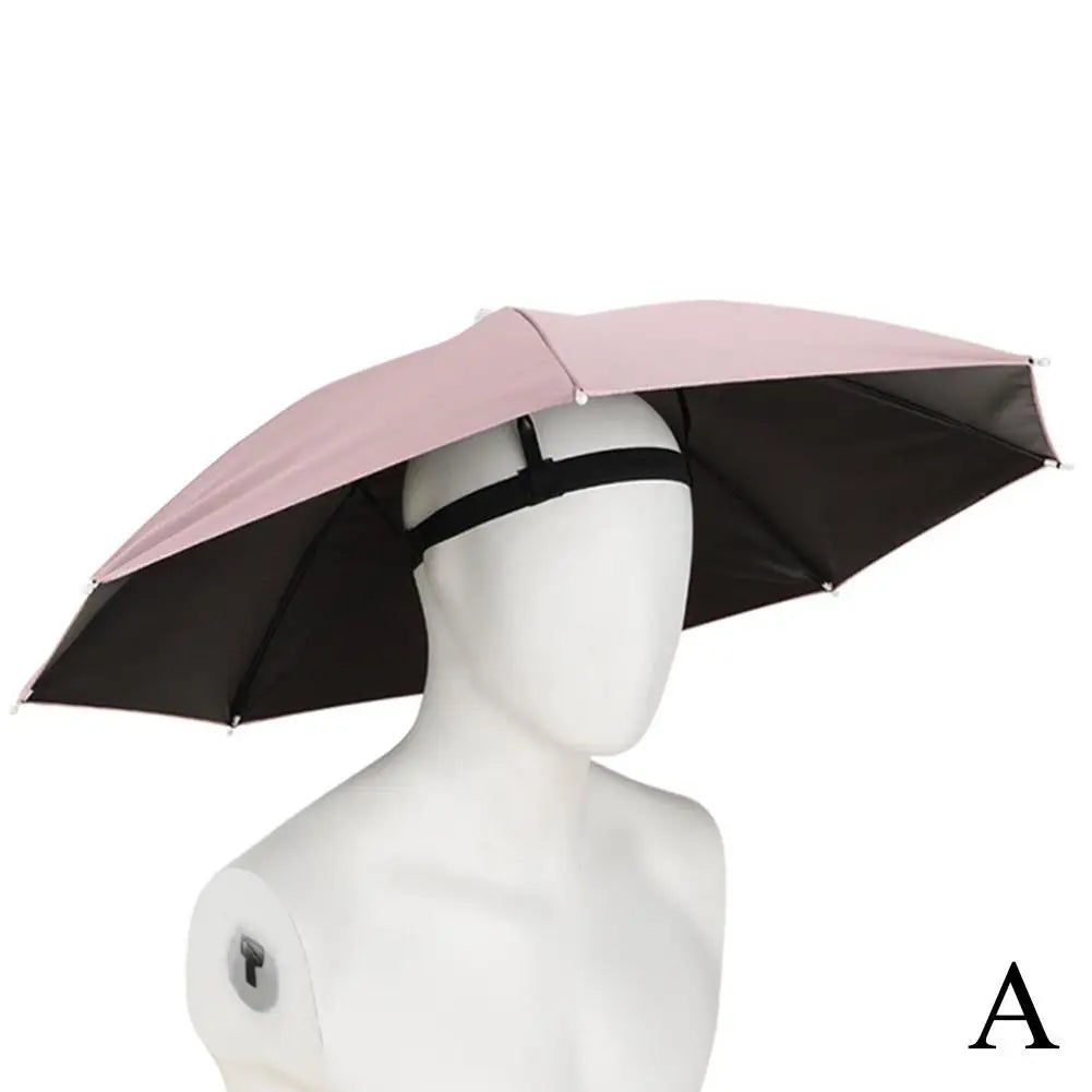 Outdoor Fishing Caps Portable Umbrella Hat Sunscreen Waterproof Fishing Umbrella Universal Headwear Hats Camping Foldable Hats