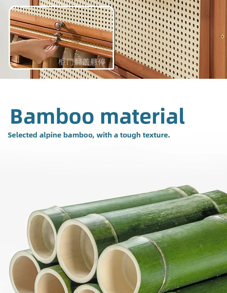 Imitation rattan woven shoe cabinet, simple shoe rack at the door of the home, economical, good-looking indoors