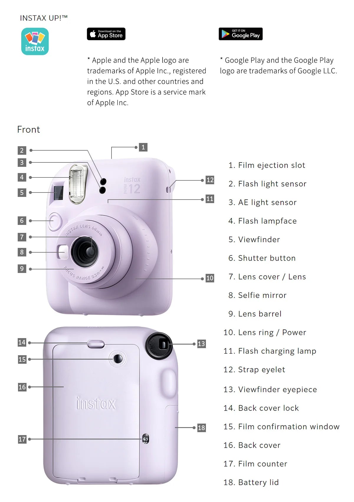 Genuine Fujifilm Instax Mini 12 Instant Camera With 20 Sheets Mini Film Paper Camera Shoulder Strap Bag Accessories Gift Suit