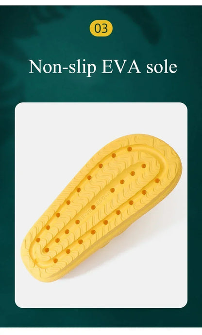 High quality Women Thick Slippers Indoor Home Eva Soft Sole Pillow Slides Sandals Woman Summer Non Slip Beach Flip Flops New