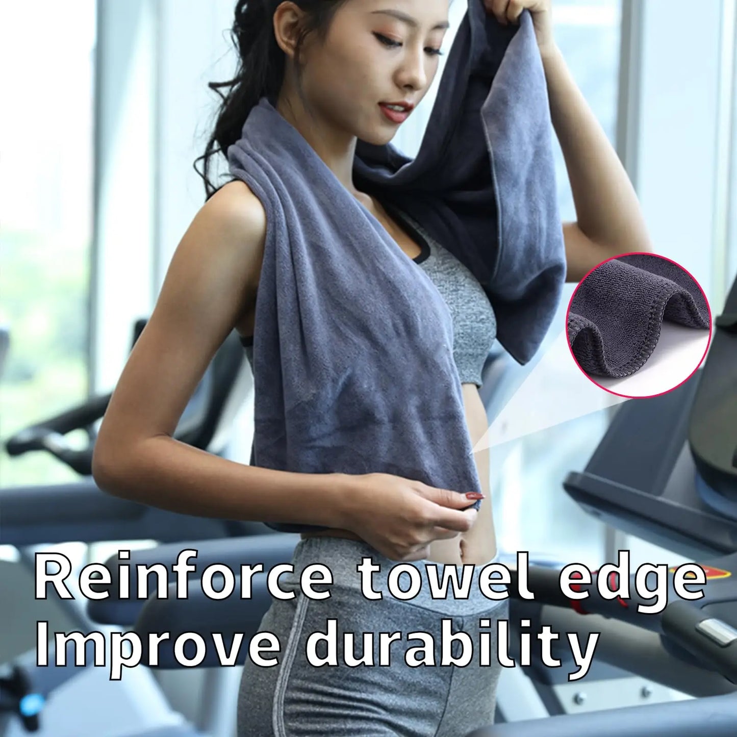 42*95cm Microfiber Gym Yoga Exercise Swimming Fitness Towel Fast Drying Cooling Towel Beach Running Body Non-slip Sports Sweat