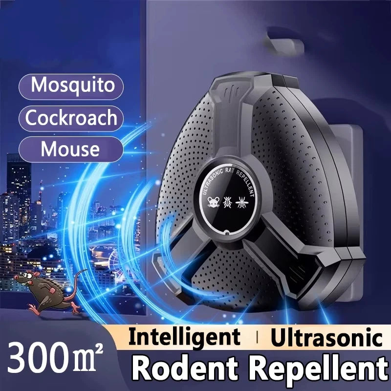 Intelligent Ultrasonic Rodent Repellent High-power Warehous Kitchen To Drive Away Mice And Cockroaches Household Use