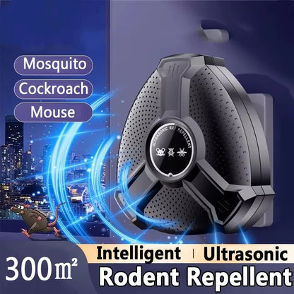 Intelligent Ultrasonic Rodent Repellent High-power Warehous Kitchen To Drive Away Mice And Cockroaches Household Use