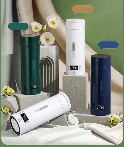 4 Temperature Electric Heating Kettle Leakproof Portable Fast Water Boiling Thermos Bottle Portable 220V 110V Hot Water Cup
