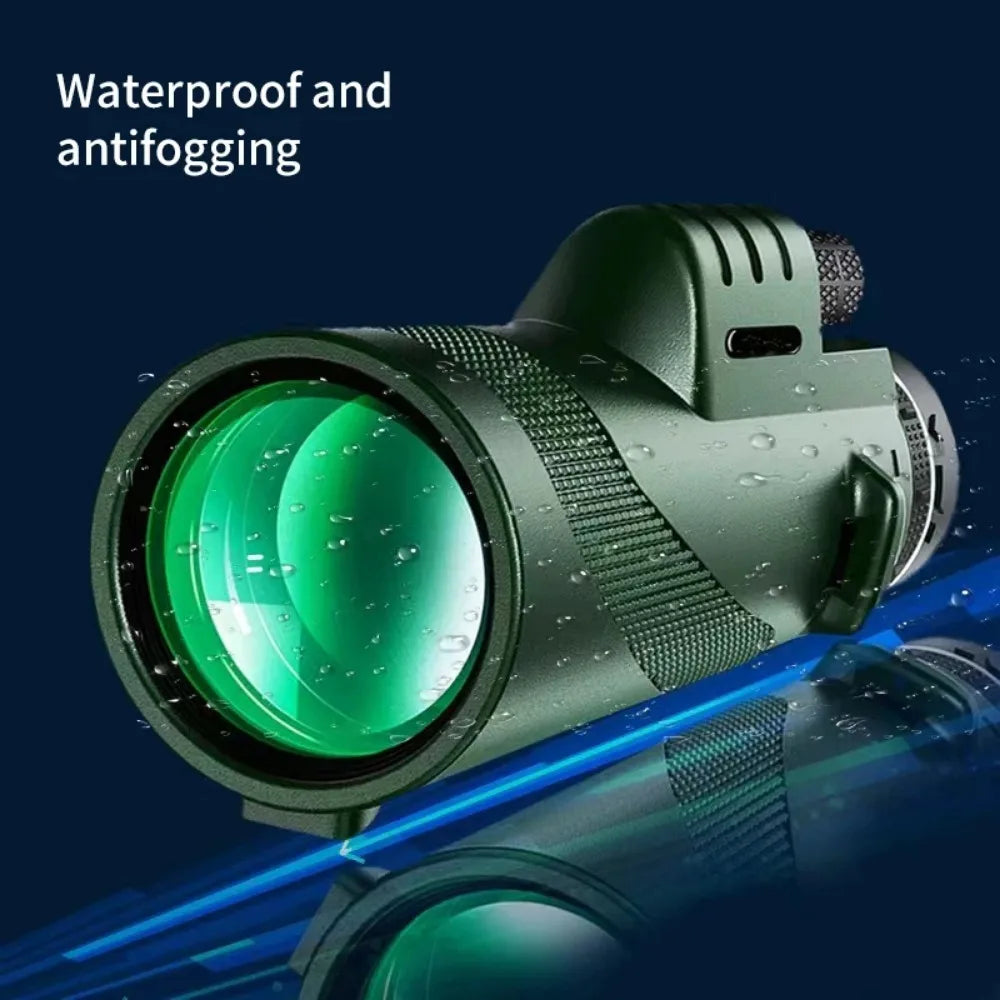 80x100 HD Portable Zoom Telescope 5000M Long Distance Folding Mini Powerful for Hunting Sports Outdoor Camping Travel