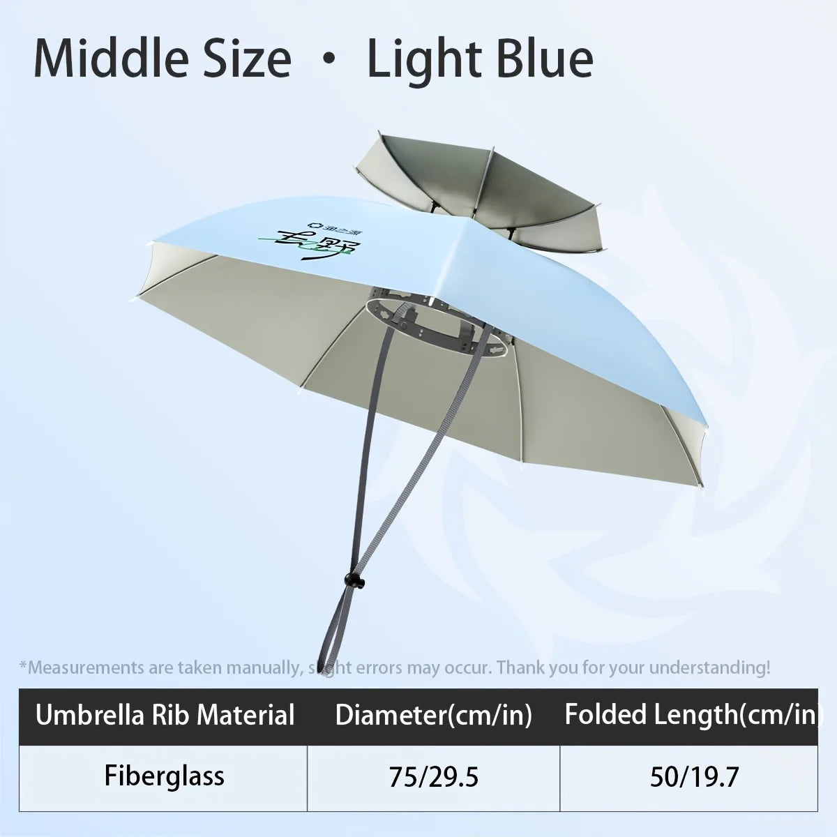 Double Layer Fishing Umbrella Hat Head-Mounted Sun Protection Hat for Fishing Hiking Camping Outdoor