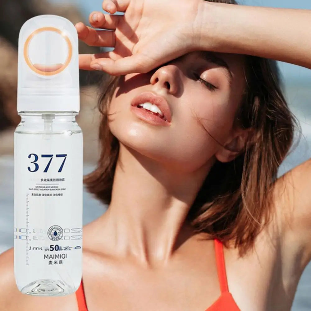 377 Sunscreen Spray SPF50+ Anti-aging Anti Wrinkle Moisturizing Whitening Sunscreen Spray Facial Body Neck Skin Care Spray 2025