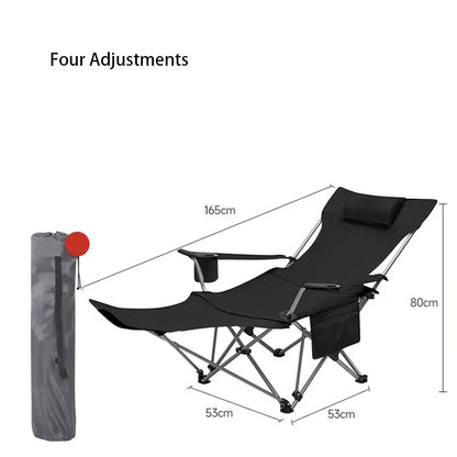 Outdoor Camping Folding Chair Portable Angle Adjustable Chaise Sun Beach loungers Garden Terrace Relax Recliner