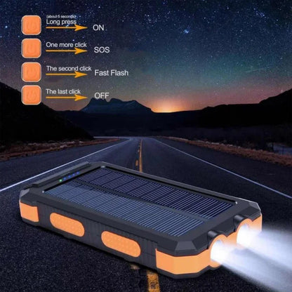 VIVO 500000mAh Solar Power Bank Portable Large Capacity Charger Compatible USB-A And USB-C With Flashlight For iPhone Huawei
