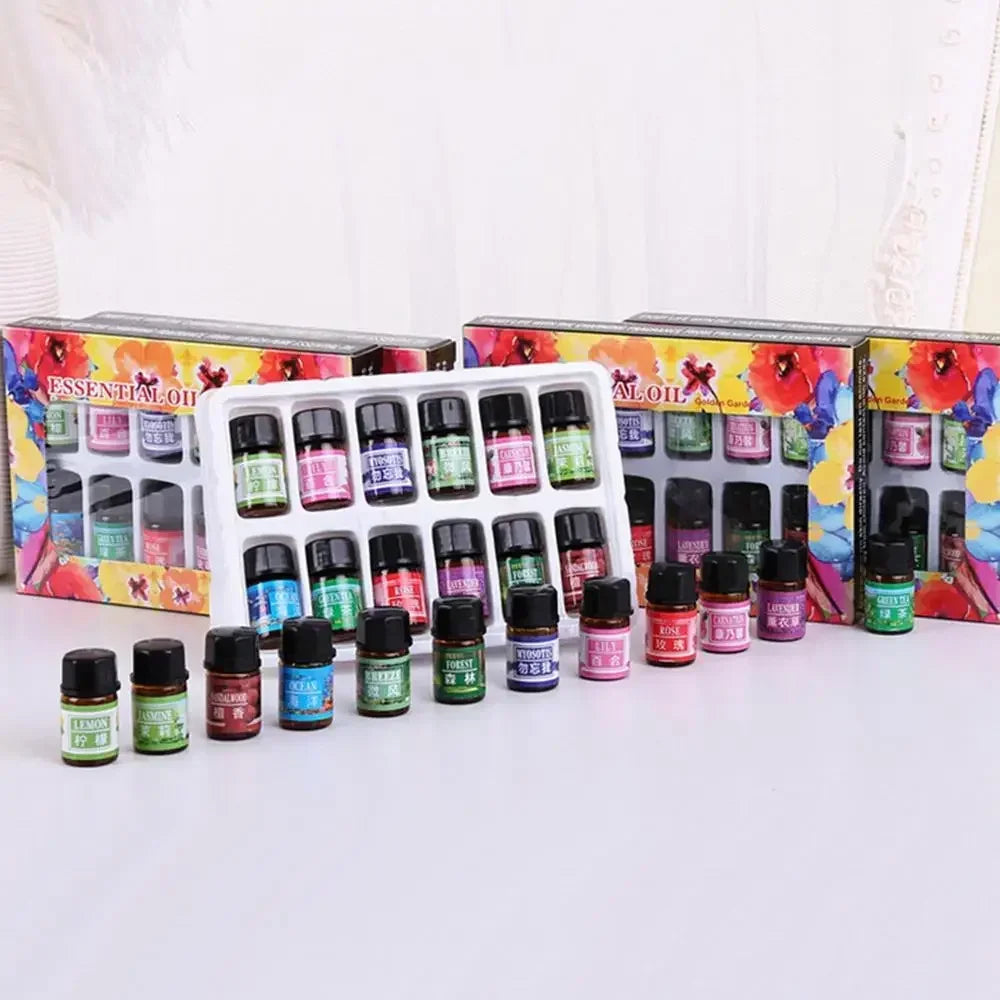 12PCS 3ML Air Freshener Natural Plant Aromatherapy Essential Oil Air Conditioning Perfume Aroma Diffuser Fragrance Humidifier