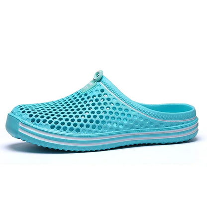 Men Shoes 2024 Beach Slippers Unisex Hollow Out Casual Women Beach Sandal Flip Flops Shoes Non-slip Size 36-45 Mens Slippers
