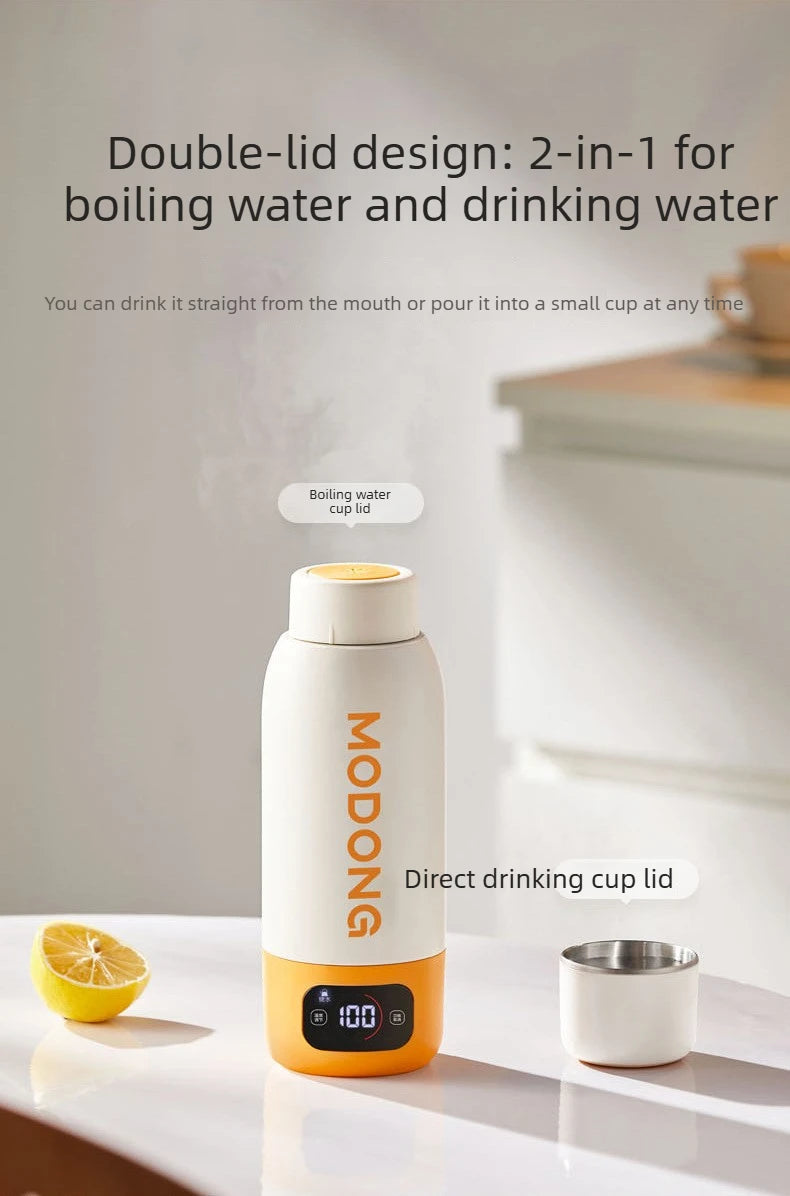 Corrosion-Resistant Electric Bottle, Large Capacity Portable, Constant Temperature Long-Lasting, Travel Heating Water Mug