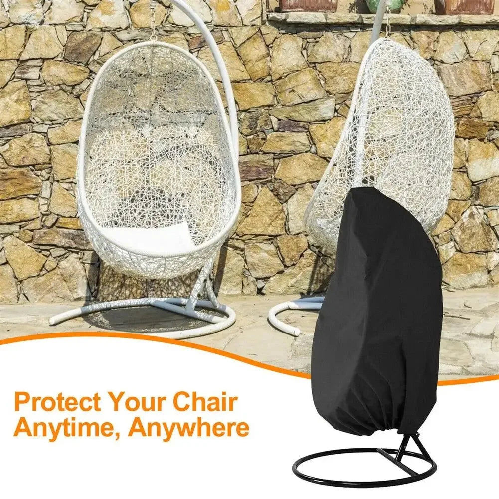 210D Oxford Waterproof Patio Hanging Egg Chair Cover Wicker Swing Egg Chair Cover Swing Hanging Chair Egg Shell Courtyard Garden