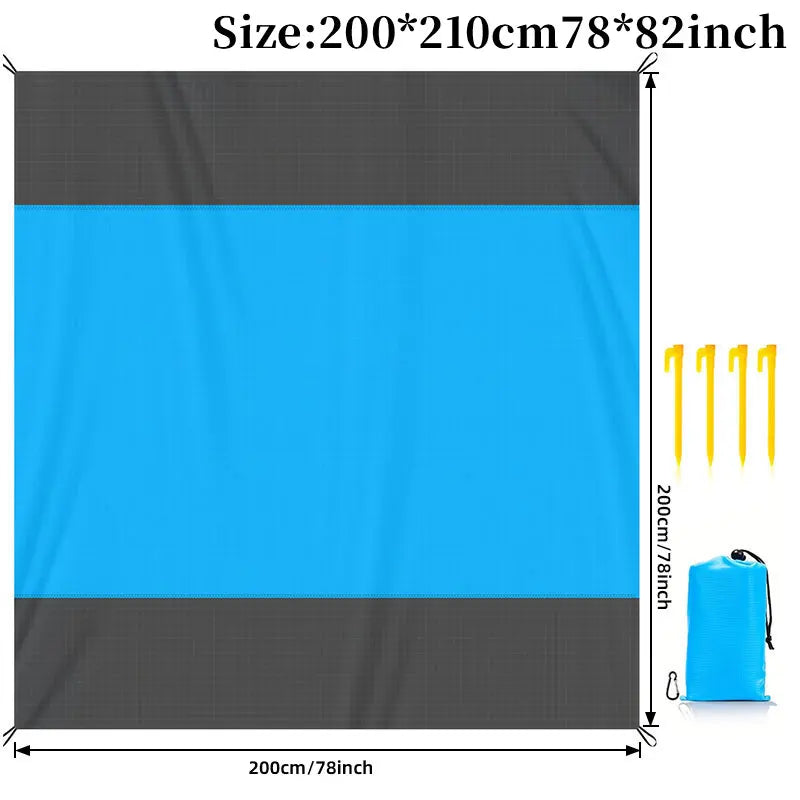 Portable Beach Towel No Sand Quick Drying Camping Mat Waterproof Oversized Beach Mat Travel Camping Picnic