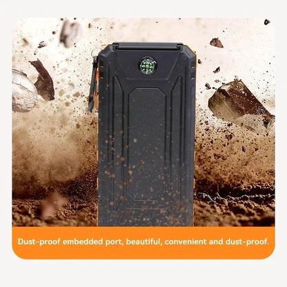 VIVO 500000mAh Solar Power Bank Portable Large Capacity Charger Compatible USB-A And USB-C With Flashlight For iPhone Huawei